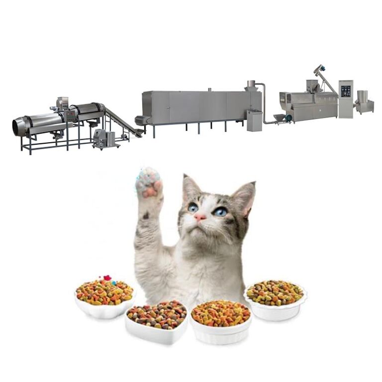 Línea de producción de comida para gatos